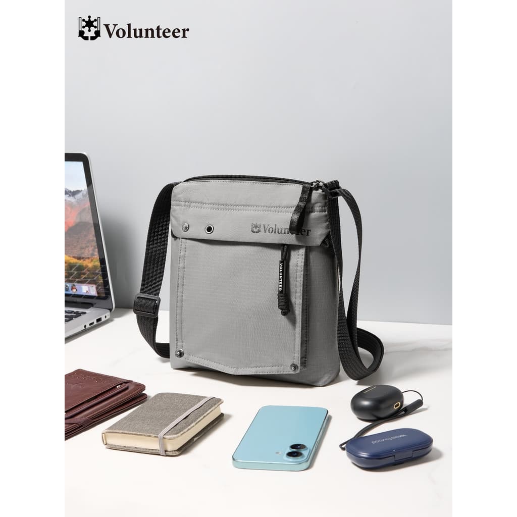 Bolsa mensageiro leve masculina voluntária, simples, ombro, pequena, quadrada, à prova d'água, resistente ao desgaste, C