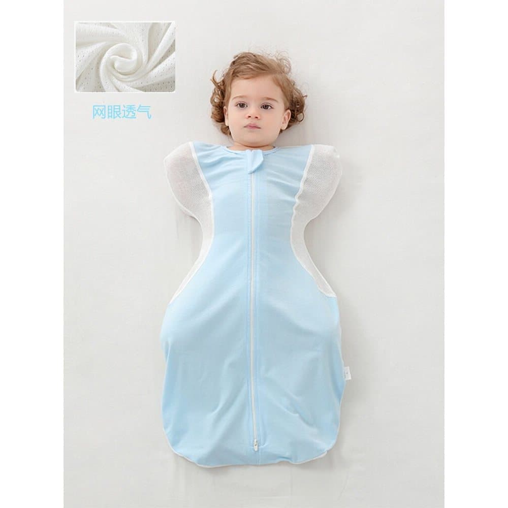 Bebê render saco de dormir Swaddling Anti-choque primavera verão estilo fino puro algodão bebê recém-nascido malha respi
