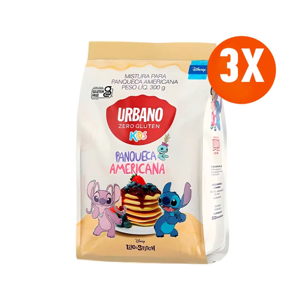 Mistura Panqueca Americana SEM GLÚTEN URBANO KIDS LILO& STITCH