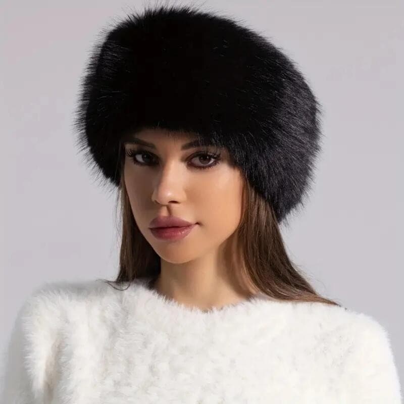 Chapéu Sem Pele De Inverno Com Pêlo Espessado Top Hat , Confortável Para Viagem Ao Ar Livre Aba
