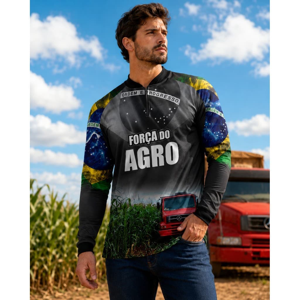 Camisa Agro Com Proteção Solar Uv50 Caminhão