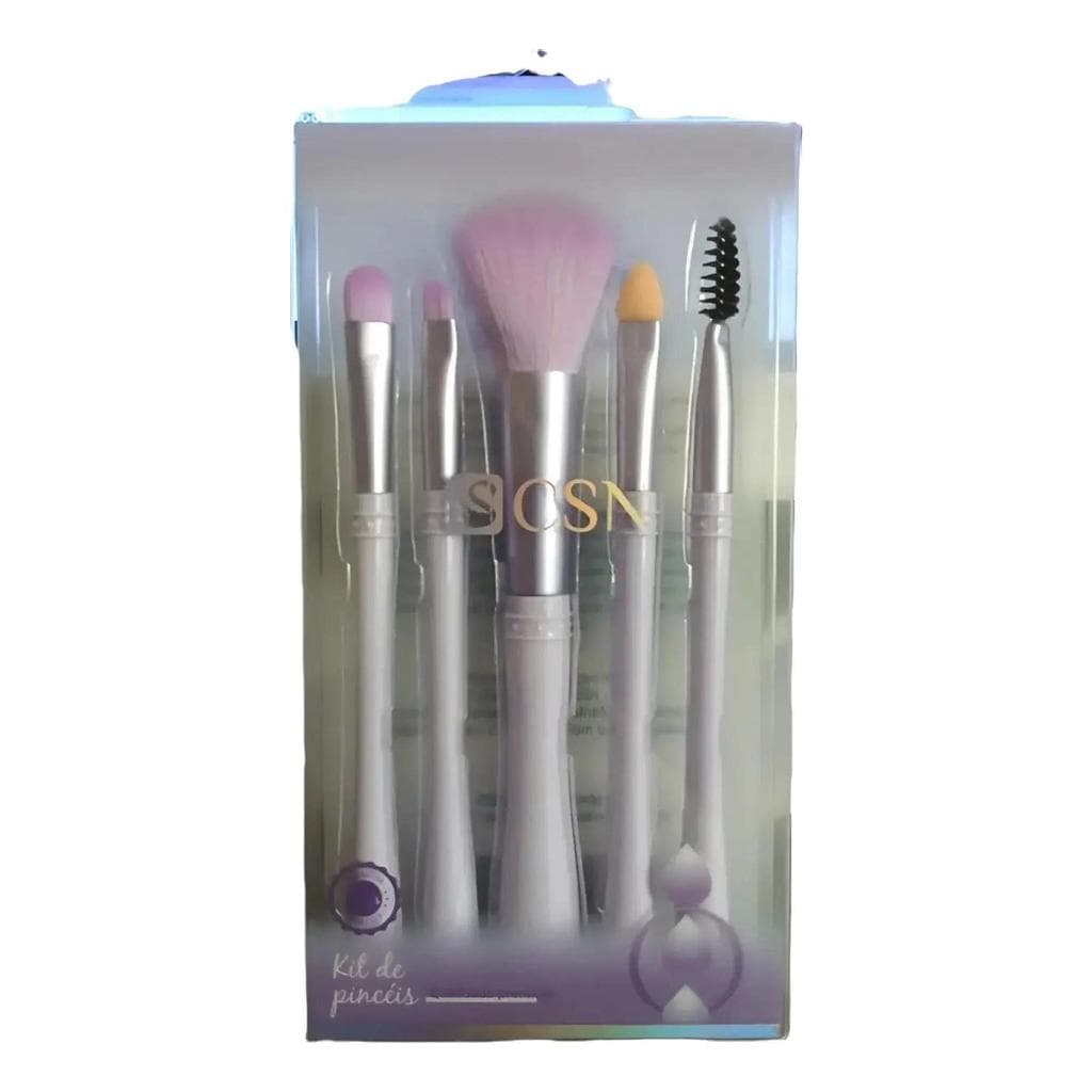 5Pcs Kit De Pincéis De Cosméticos Pó Blush Brush Kit De Pincéis De Maquiagem De Beleza