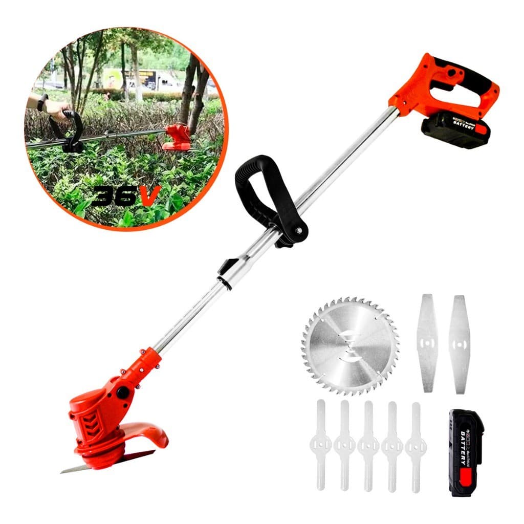 Cortador Aparador de Grama Roçadeira com 2 Baterias 48V + Acessórios  - Promoção - Envio Imediato