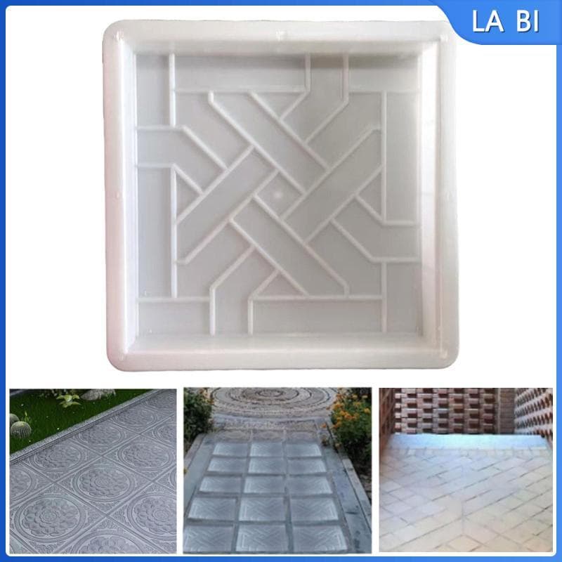 [Wishshopeehhh] Molde De Pedra De Passo Para Caminho De Jardim , Ferramenta De Tijolo De Concreto De Plástico Reutilizáv
