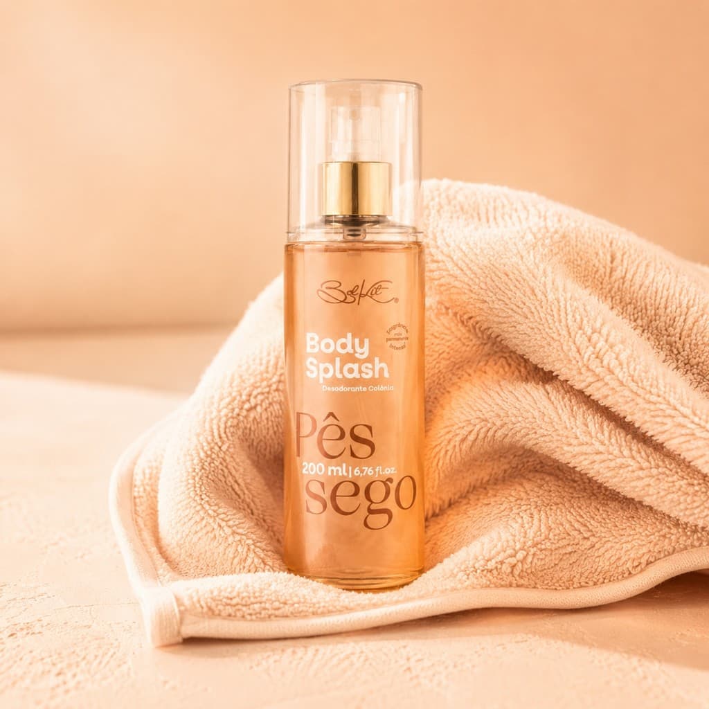 Splash Corporal Feminino Pêssego 200ml Fragrância Suave Para Uso Diário