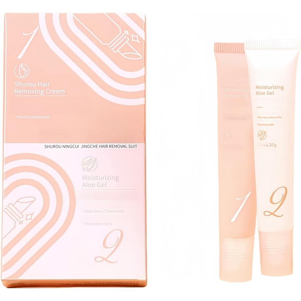 Removedor de Pelos Faciais Aurlux - Novo Creme Indolor para Remoção de Pelos Faciais para Mulheres, Kit Removedor de Pel