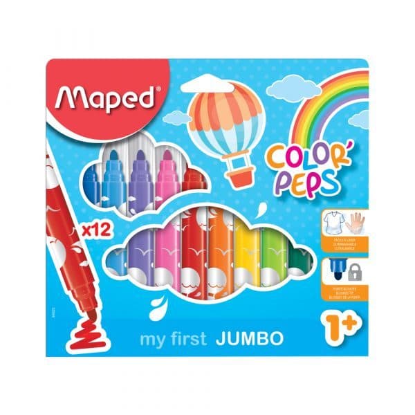 Canetinha Hidrocor Maxi Color Peps Ocean 12 Cores - Maped