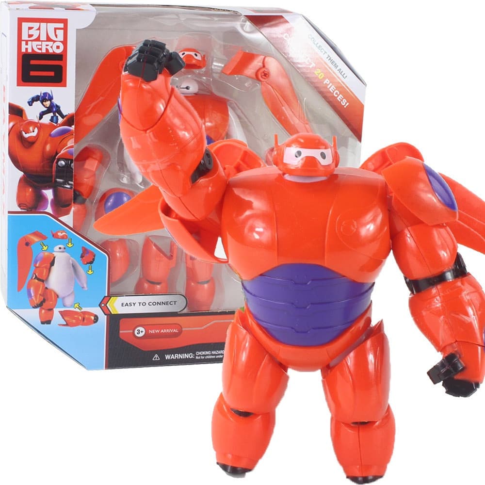 Novo Brinquedo Infantil da Moda, Presente de Férias, Robô Baymax do Big Hero 6 de 16cm, com 6 Articulações Móveis, Ar T8