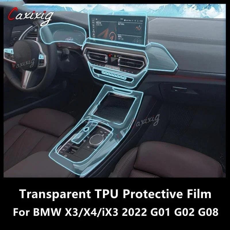 Para BMW X3/X4/iX3 2022 G01 G02 G08 Console Central Interior Do Carro Transparente TPU Película Protetora Anti-Risco De