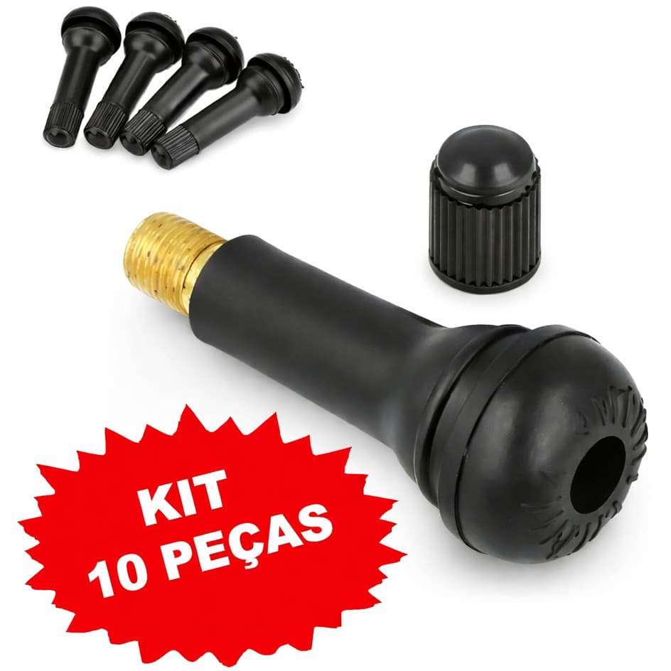 10 Unid Válvula Para Pneu Sem Câmara Passeio Tr-414 C/ Bremen aro:13, 14, 15, 16, 17 e 18 Universal