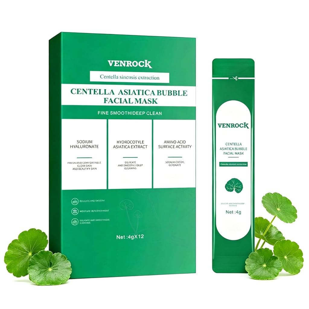 Máscara Facial de Bolhas Venrock Centella Asiatica, Remove Cravos e Controla a Oleosidade, Limpeza Profunda Autoespumant
