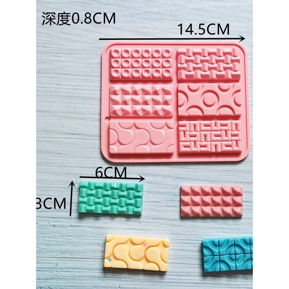 12 buracos retangular quadrado xadrez Waffle DIY Silicone bolo molde pudim bloco de Chocolate molde cozimento