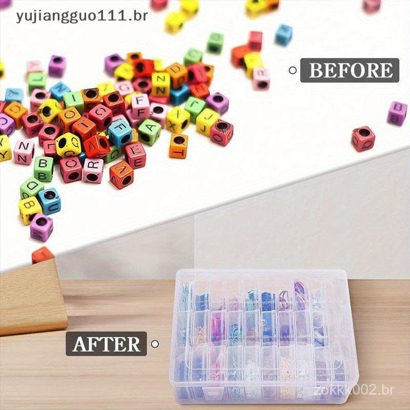 # Novo Mini 30 Grades Caixas De Armazenamento De Jóias Conjunto Caixa De Plástico Transparente Organizador DIY Para Brin