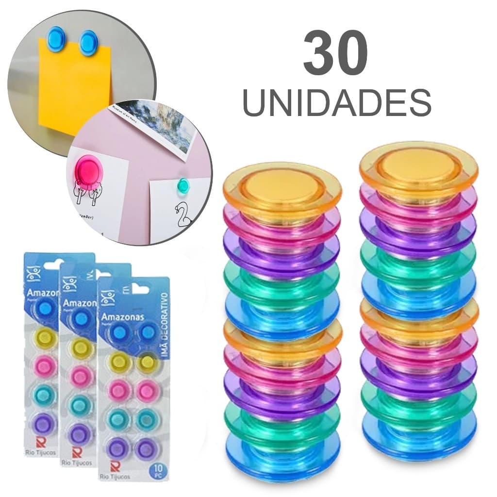 50 Ímã Geladeira Mural Quadros Decorativos Imã Colorido De Plástico
