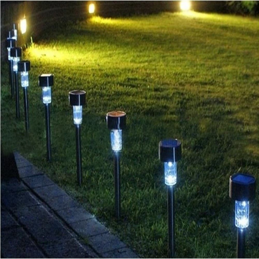 [Luminaria Para Vaso] Decoração Jardim Led Com Sensor Lâmpada Poste Recarregável Luz Decorativa