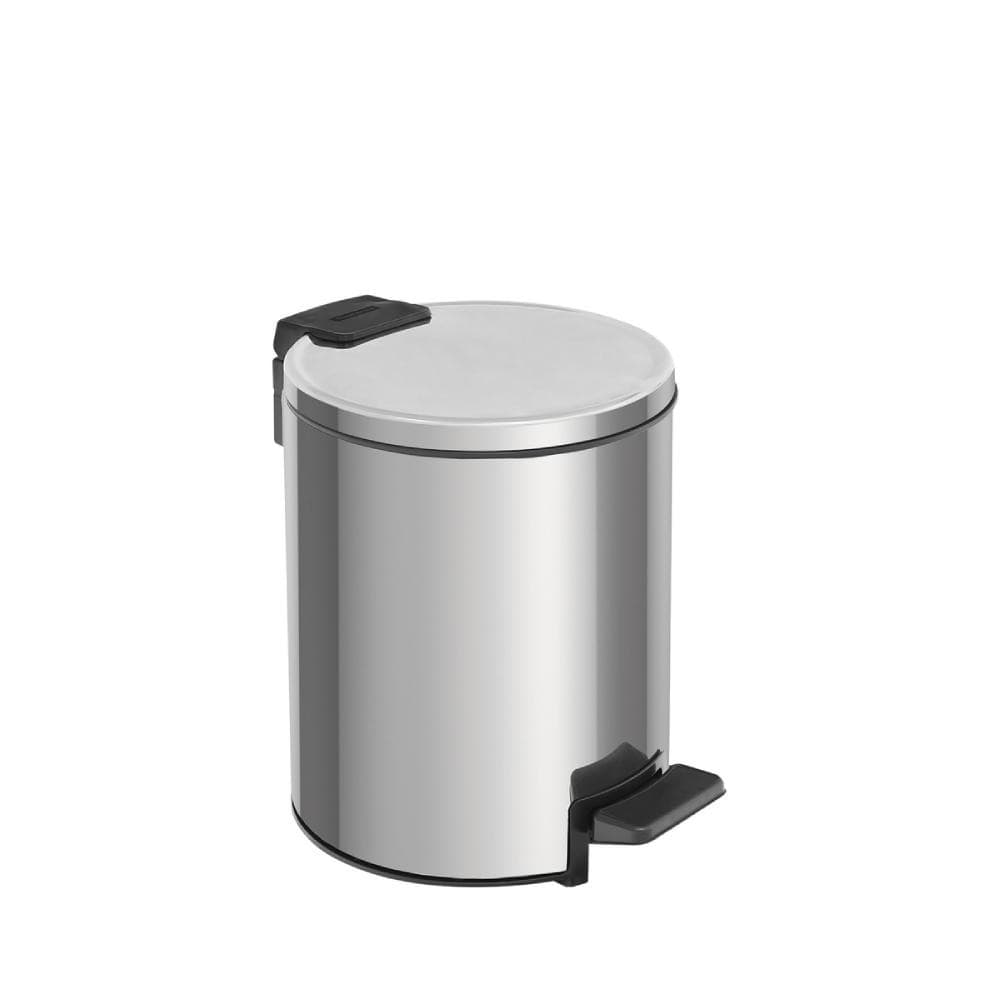 Lixeira Tramontina Loop Com Pedal Inox Polido Prata 3 Litros