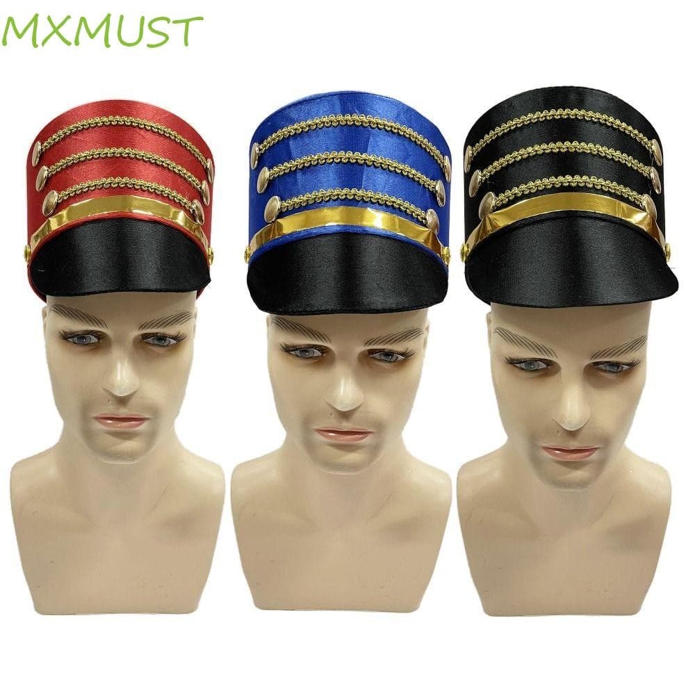 MXMUST Drum Major Master Hats , Chapéu Adequado Para A Pele De Banda De Marcha , Boné Superior De Soldado De Show De Cos