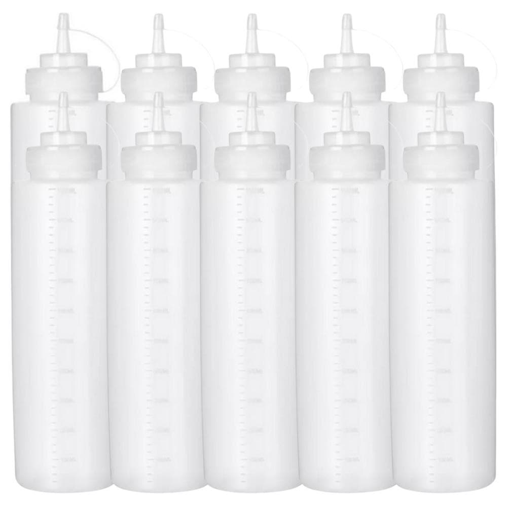 Bisnaga Grande Flexível Profissional 1 Litro Molhos 10 peças - Bisnaga para Molhos 1 Litro