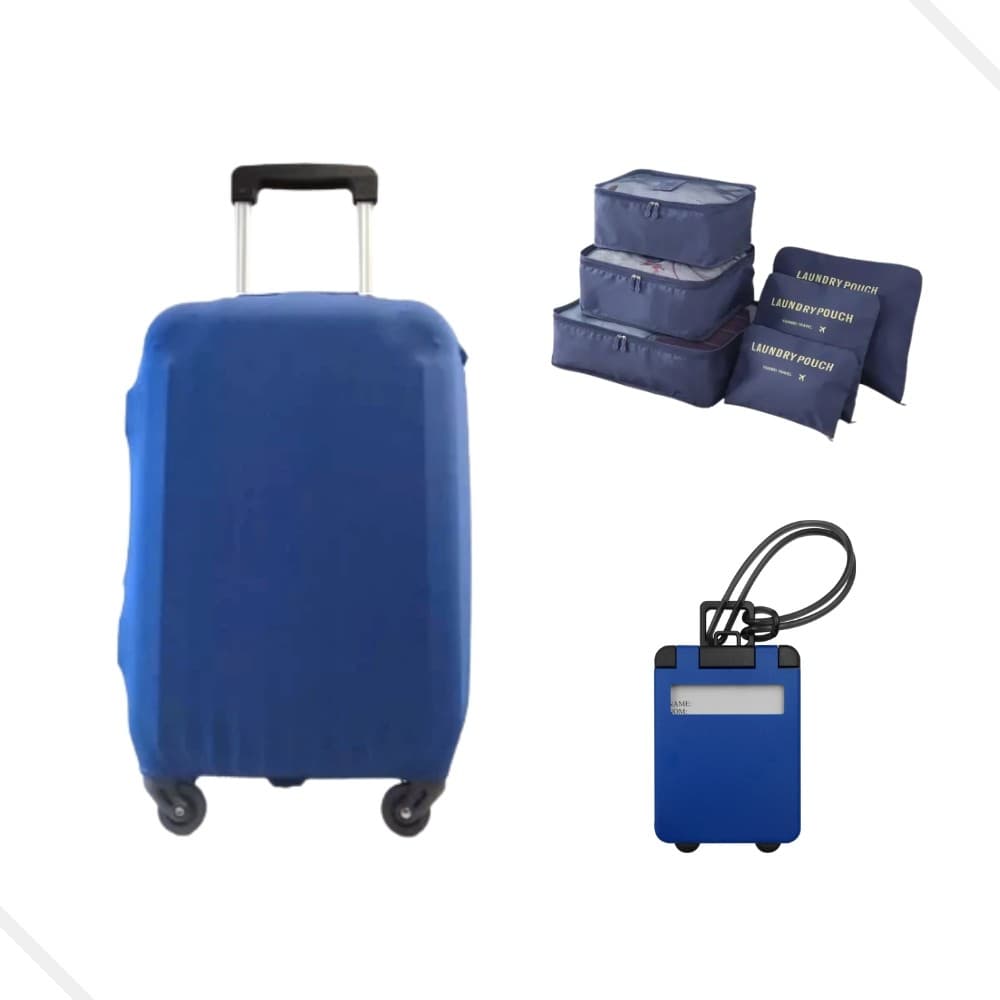 Kit Organizador de mala + Capa de Mala Tamanho P+ 5 tags básicas ENVIO IMEDIATO