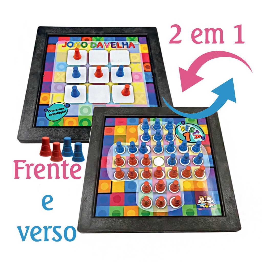 Brinquedo Jogo da Velha Tabuleiro Infantil Divertido Jogos de raciocínio pedagógico
