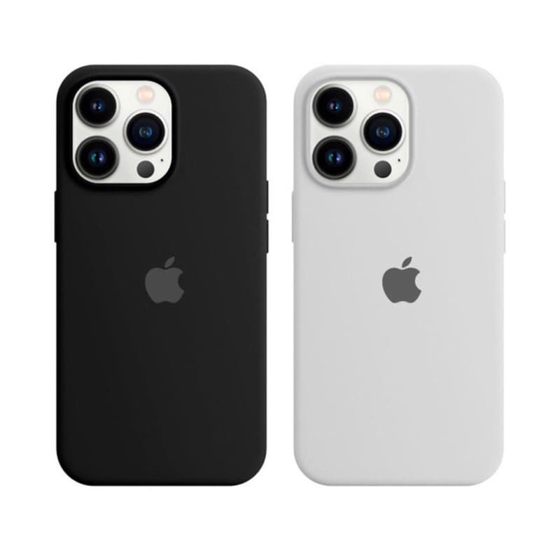 Kit 2unidades Capa aveludado Para iPhone Nas Cores  ( Preto / Branco ) 7/8plus/XR/11/12/13/14/15