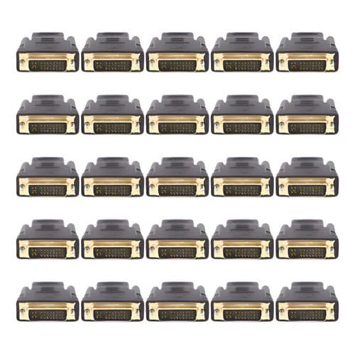 Kit De 50 Adaptador Hdmi Fêmea Para Dvi-d Macho 24+1