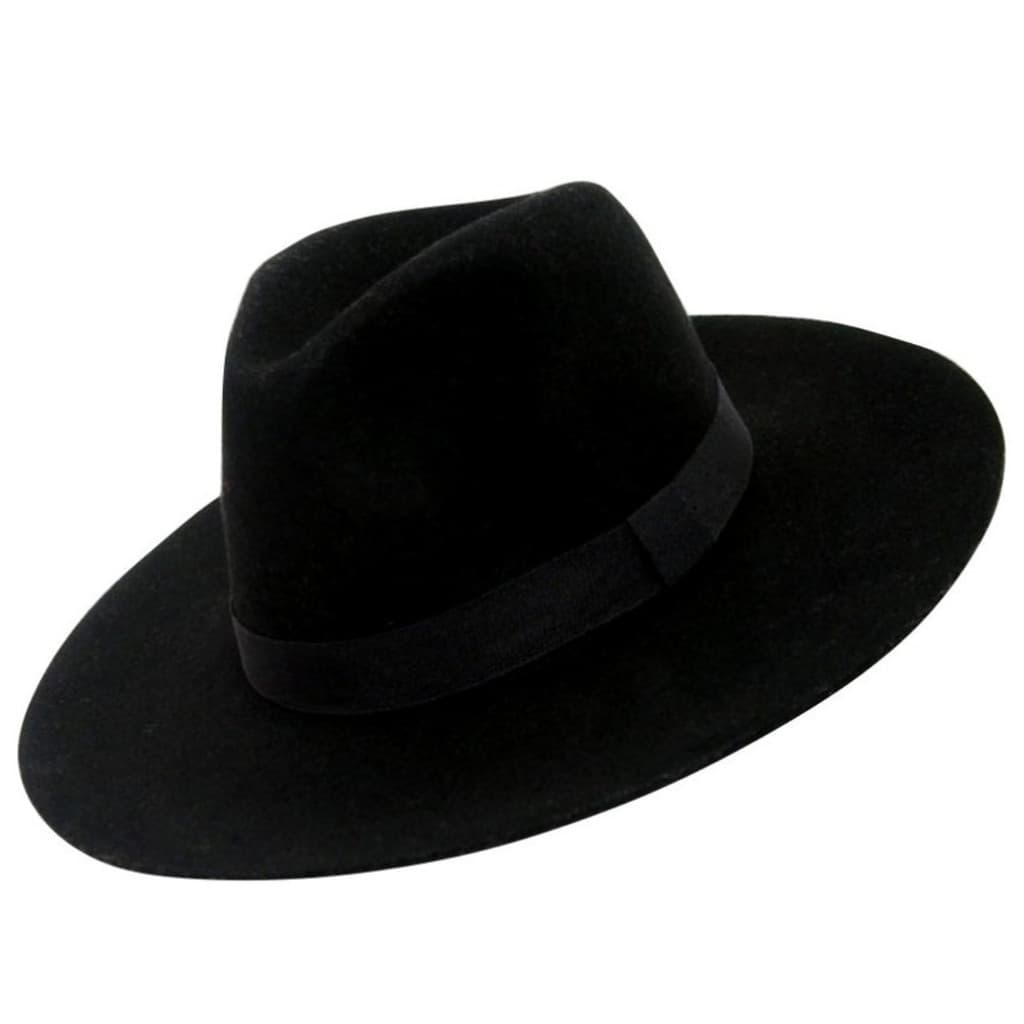 Chapéu Fedora Feltro Unissex Preto Cury Unissex Clássico