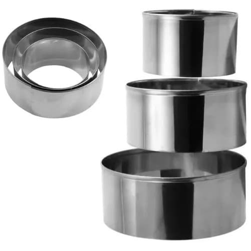 Aro Redondo Modelador Cortador Inox 3 Tamanhos