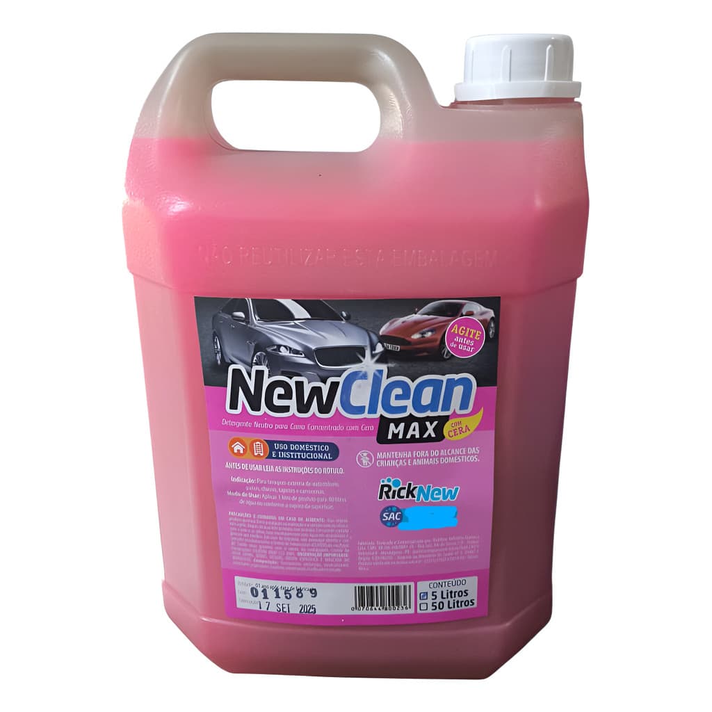 Shampoo Lava Auto Com Cera Automotivo Neutro Concentrado 5l