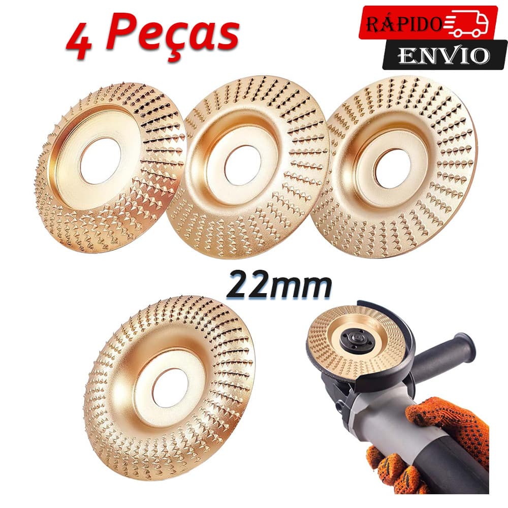 4peças 100mm 22mm Disco Desbaste Esculpir Madeira Rebolo Ângulo Cupim Disco Esculpir Desbastar Escultura