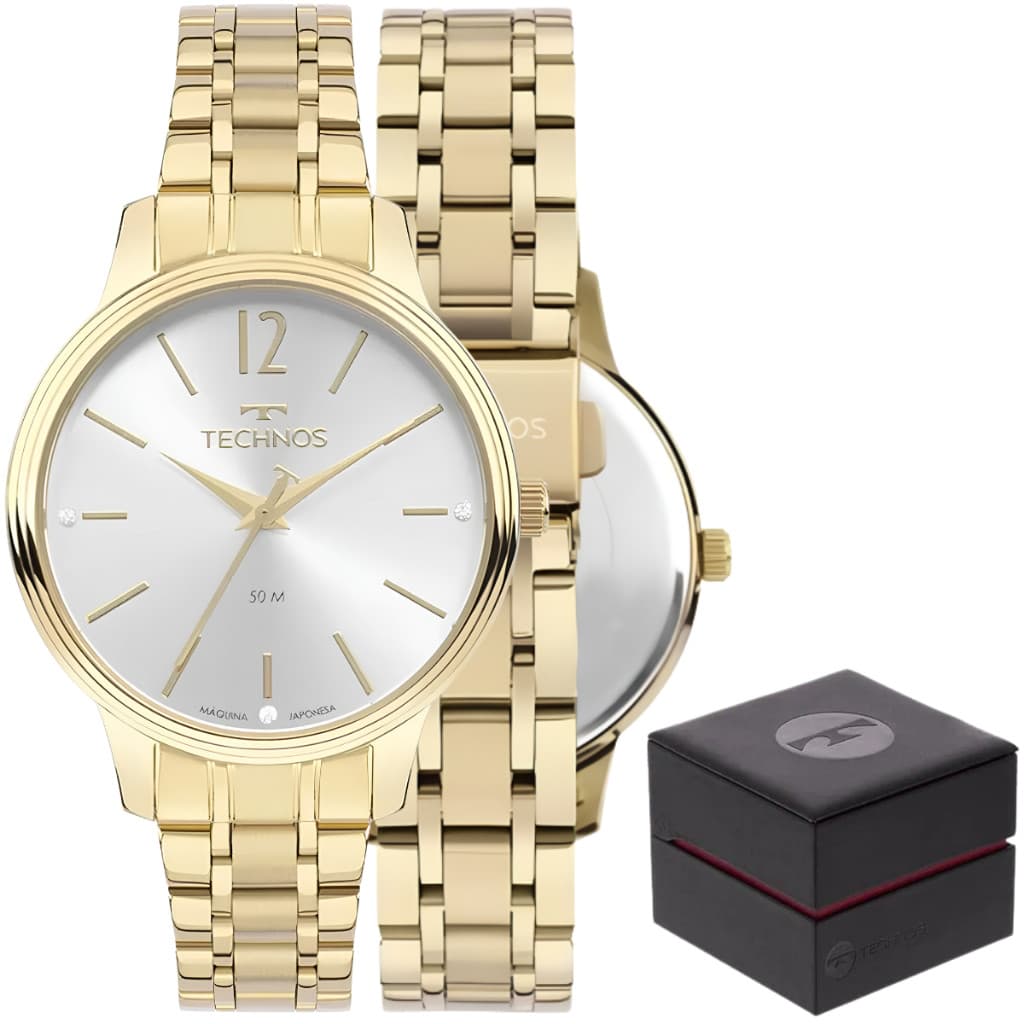 Relógio Technos Feminino Analógico Dourado/Prata 2036MRA/1K
