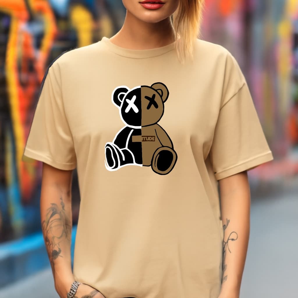 Camiseta Feminina Streetwear Urso X 100% Algodão Premium Top Envio Imediato