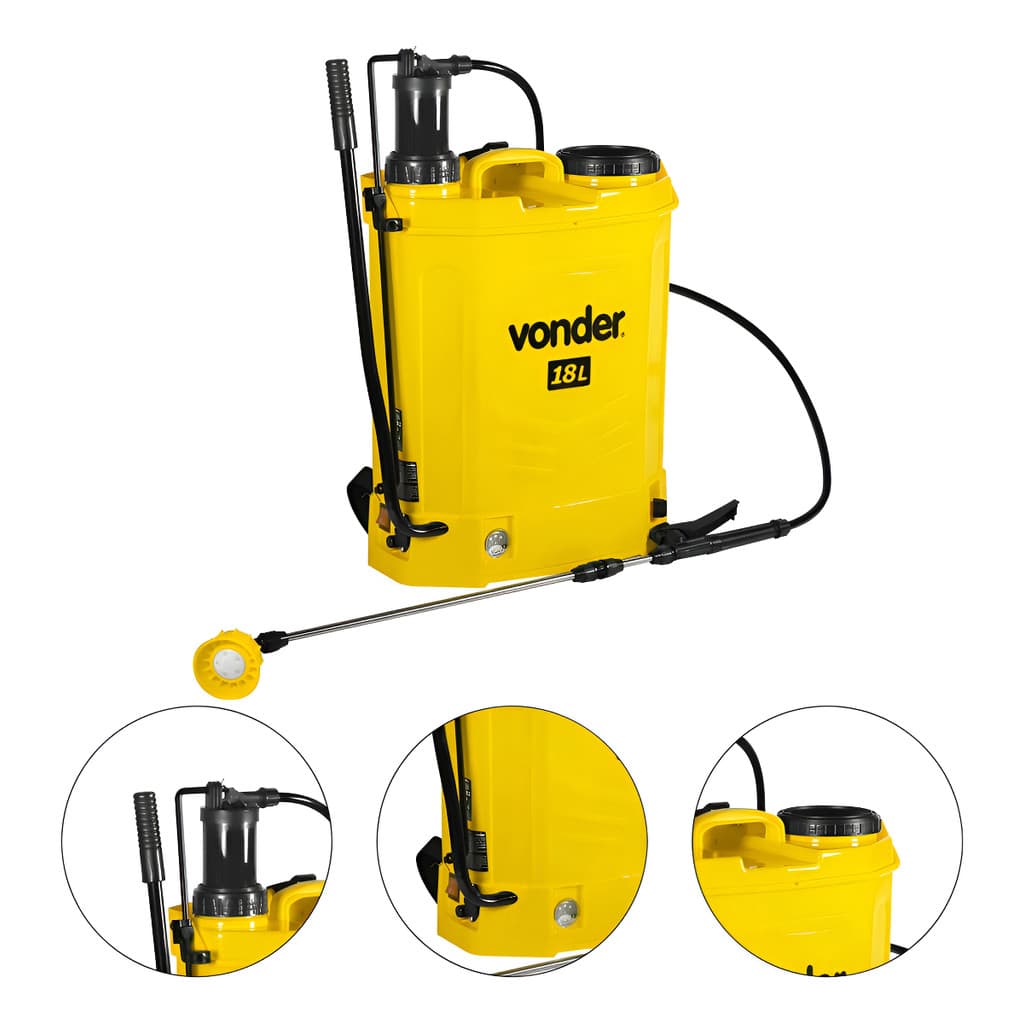 Pulverizador Costal 2 Em 1 Manual Ou Bateria 18 Lts Vonder