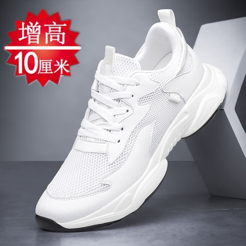 Sapatos de aumento de altura masculinos 2024 novo estilo sapatos da moda 10cm tênis esportivos casuais 8 malha respiráve