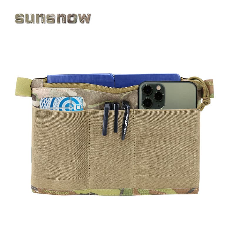 [Sun Snow Made] Mochila tática Bolsa de armazenamento interno Superfície de espinho EDC Bolsa pequena de Velcro Bolsa pe