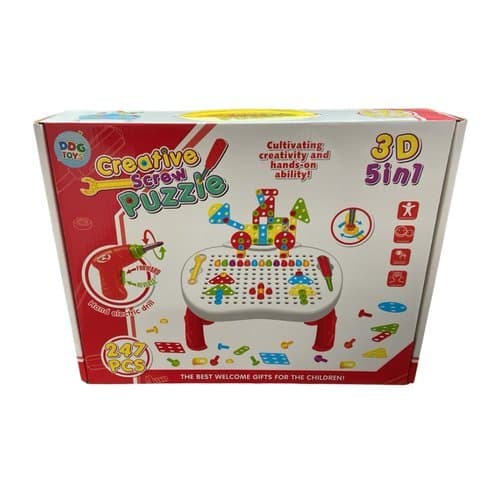 Mesa Educativa Criativa Montagem Peças Acessórios Brinquedo Desenvolvimento Infantil
