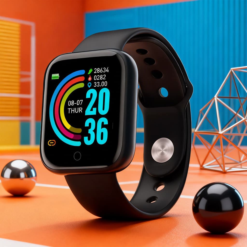 SKMEI Y68S Smartwatch com Bluetooth, monitoramento de atividades e resistência à água para uso diário