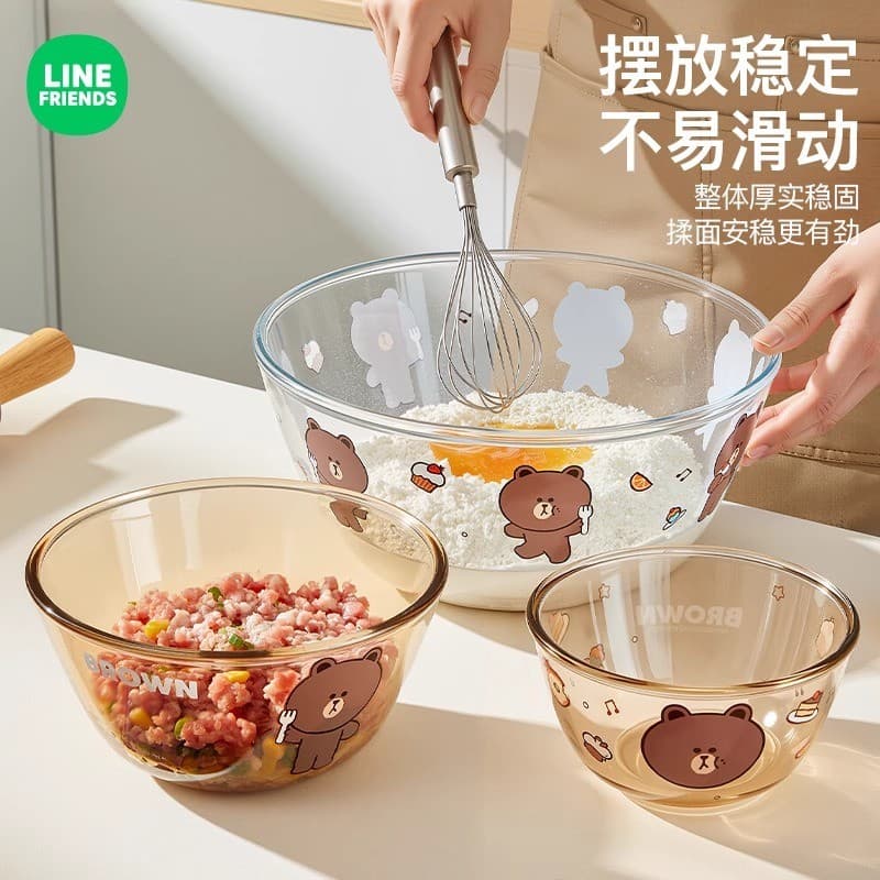 LINHA Bacia Japonesa Doméstica de Vidro de Alta Temperatura Tigela Grande Cozinha Aprofundada Batedor de Ovos Resistente