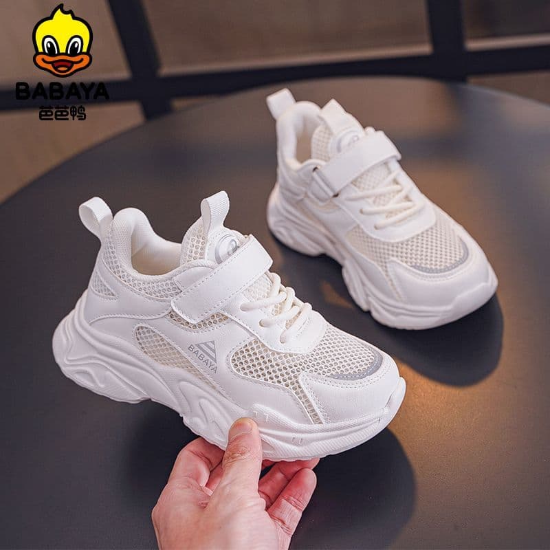 Baba pato sapatos esportivos infantis 2026 verão novo estilo sapatos de rede Ultra-leve fino único net meninos sapatos m