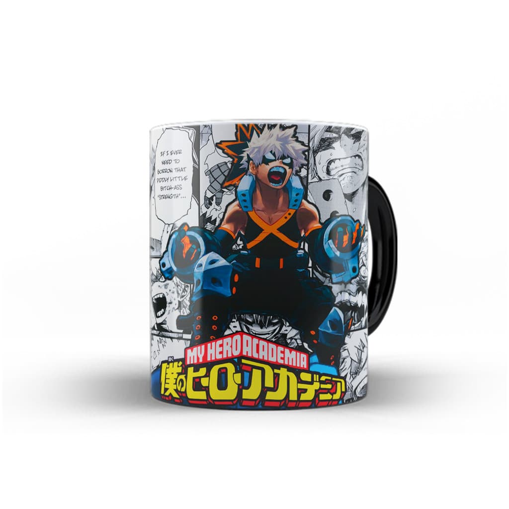 Caneca de Porcelana Colecionável Mangá Katsuki Bakugo 325mL