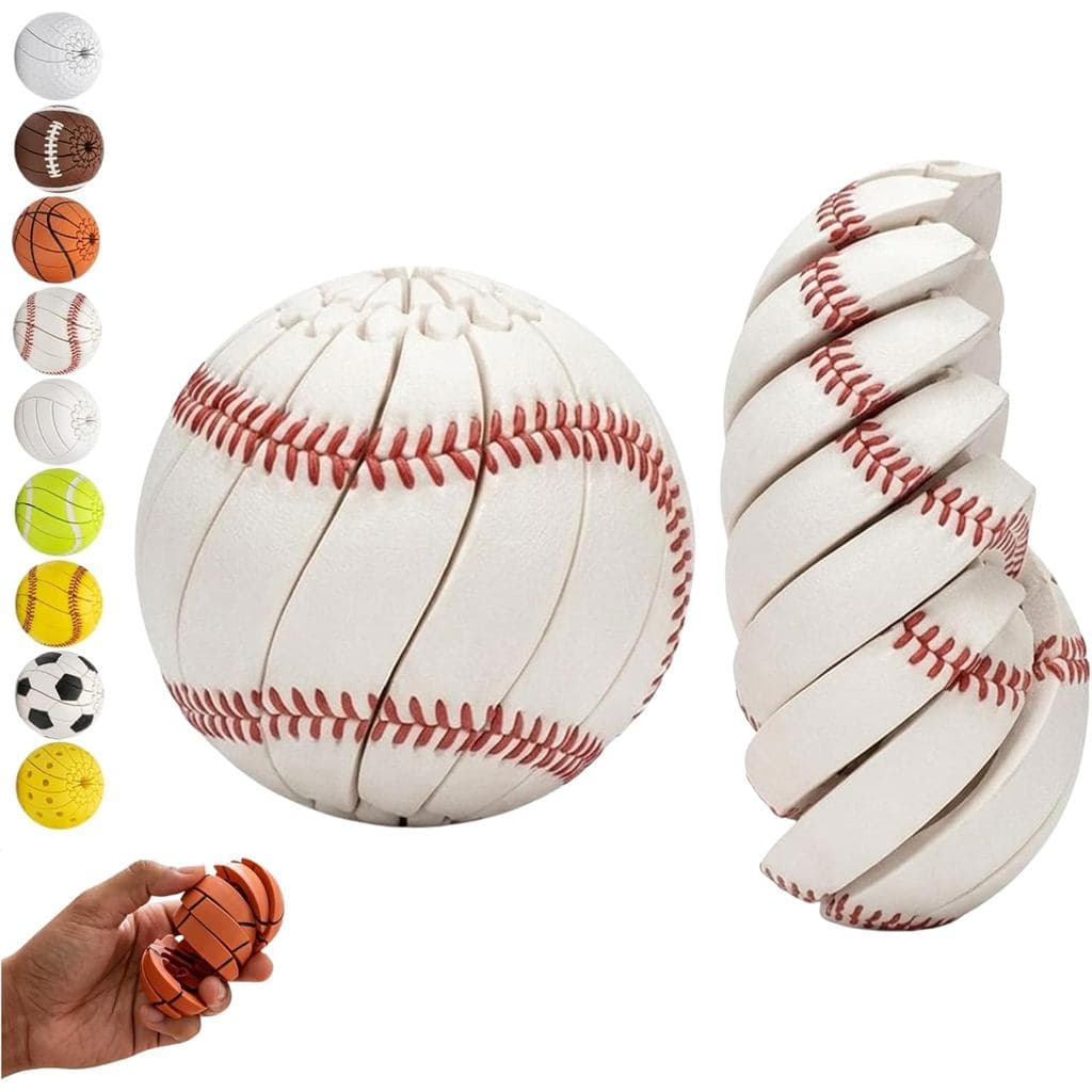 Bola Anti-estresse de Beisebol, Fidget de Mesa Anti-estresse Impresso em 3D, Mini Spinner Esportivo, Gadget Sensorial de