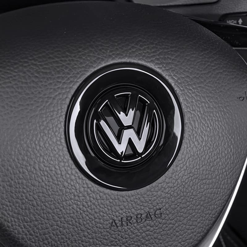 Logotipo Do Volante Carro Emblema Adesivo Decorativo Acessórios Para VW Atlas Jetta Touareg Variante Golf Polo GTI Taos