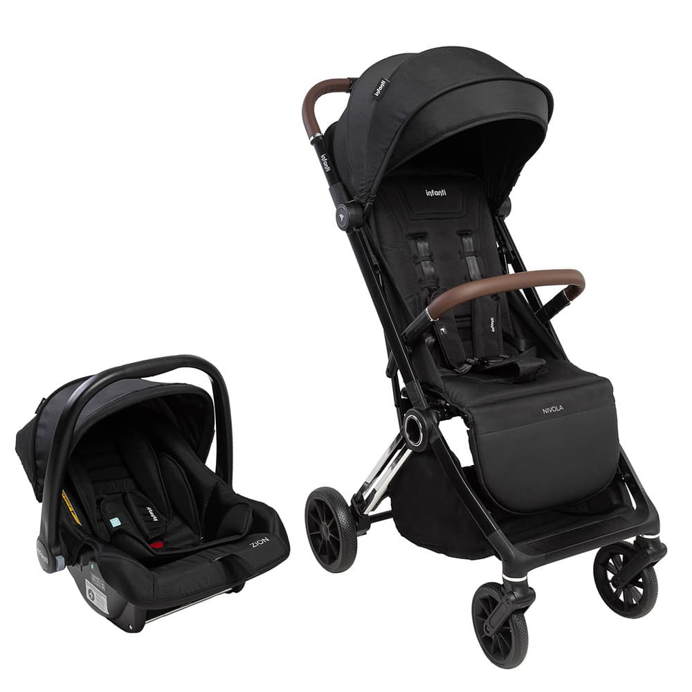 Carrinho Nivola DUO com bebê conforto Preto Lunar Infanti