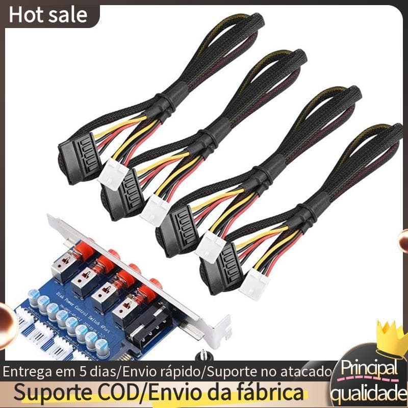 Interruptor De Controle De Energia HDD Disco Rígido SATA Drive Switcher Para Computador Desktop