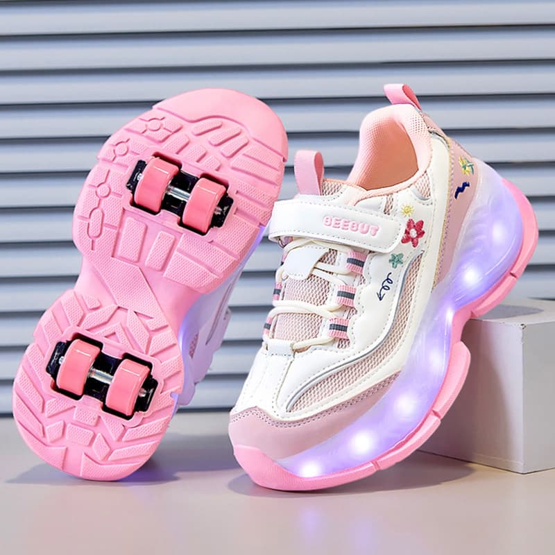 [Preferred] Girls' roller shoes2026New Summer Model Children's Four-Wheel Detachable Roller Skates for Girls with Light-