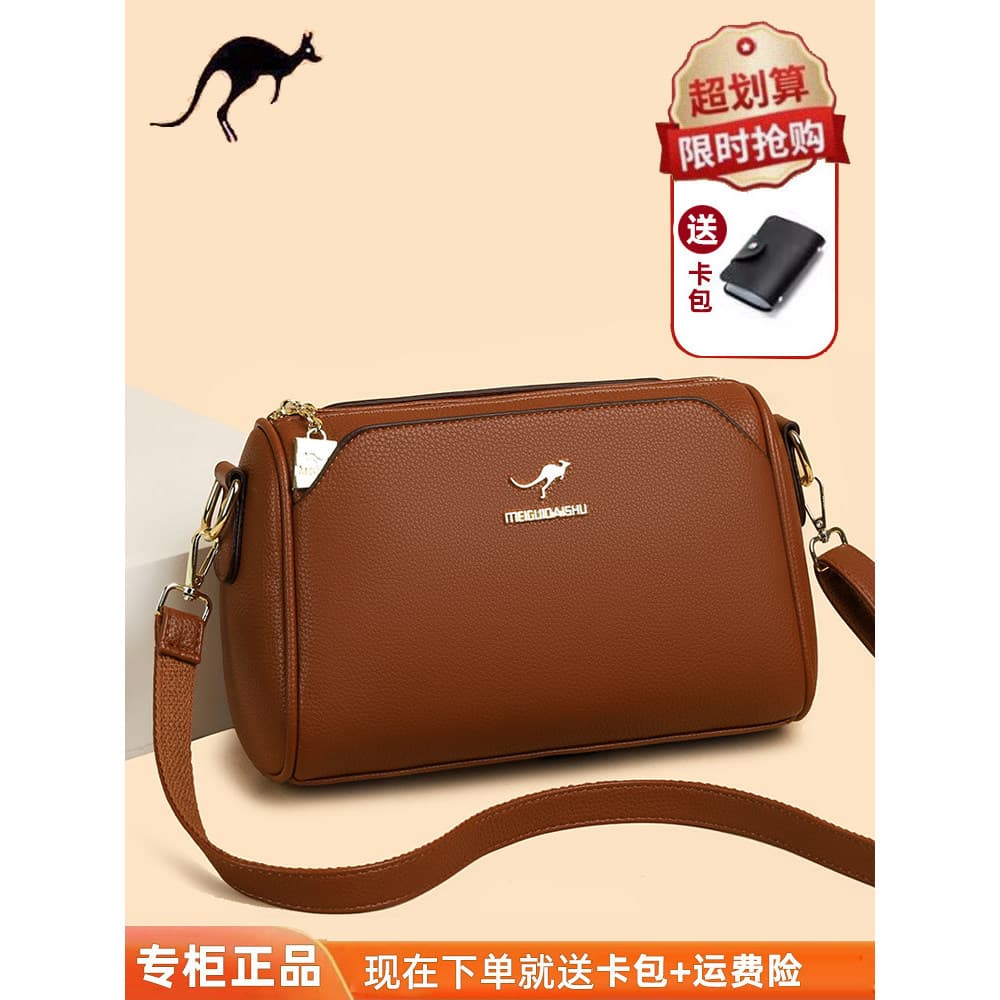 Bolsa feminina de couro genuíno textura bolsa mensageiro bolsa feminina 2025 primavera verão novo estilo bolsa de ombro