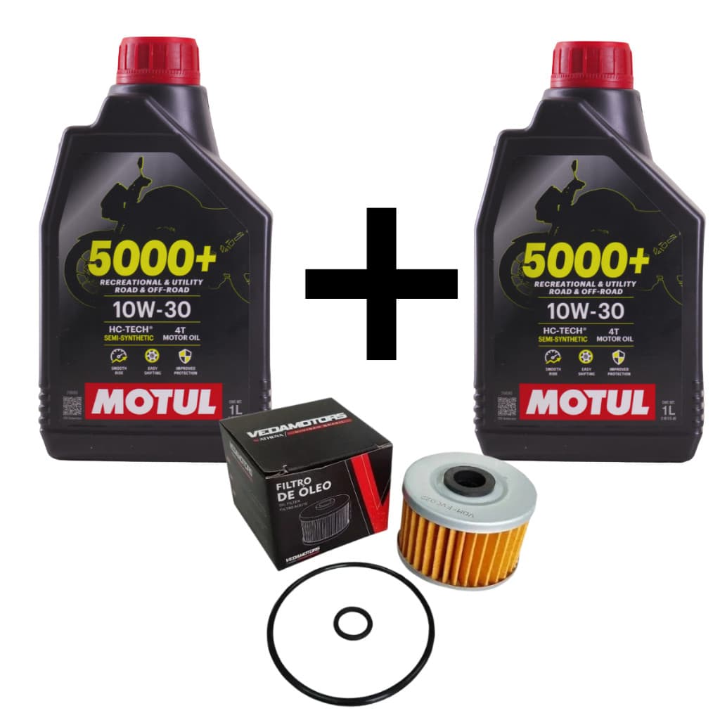 Kit Troca Óleo Motul 10w30 5000 Cb 300 Cbx Twister 250 Xre 300 Cb250f twister Tornado