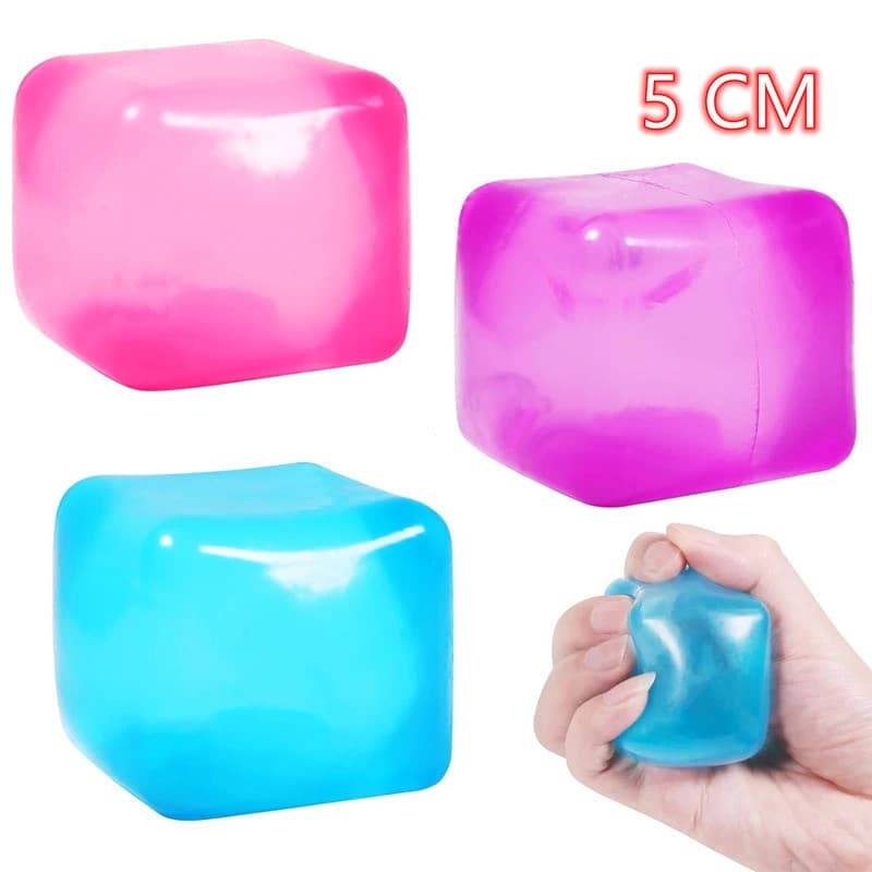 Brinquedo de Cubo de Gelo Quadrado, Bola de Alívio do Estresse, Brinquedos Squishy para Ansiedade, TDAH, Alívio do Estre