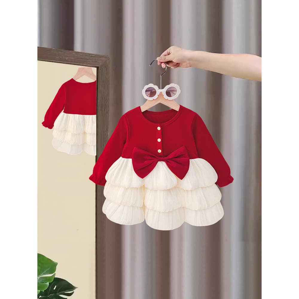 Vestido de princesa meninas vestido roupas de outono 2026 novo estilo bebê crianças aniversário banquete roupas um ano d