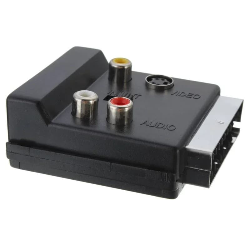Conversor SCART para 3RCA Jack S-Video AV TV com Entrada/Saída de 20 Pinos, Cabo Adaptador de Áudio e Vídeo SCART para 3